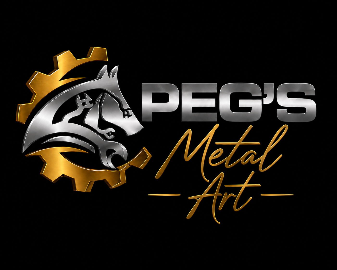 Peg's Metal Art Logo
